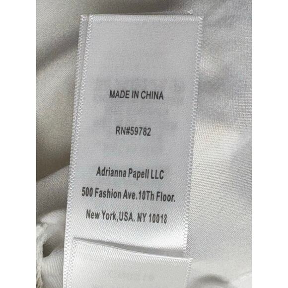 NWT Adrianna Papell 3D Lace Midi Fit & Flare Dress Size 8 Ivory Gold - Picture 14 of 14